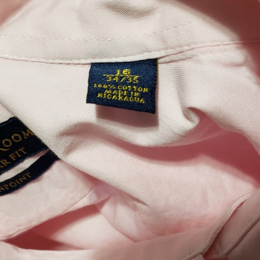 Club Room Pink Button-Up Regular Fit Dress Shirt - Picture 4 of 7